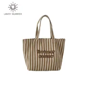 Large capacity commuter plaid canvas shoulder bag